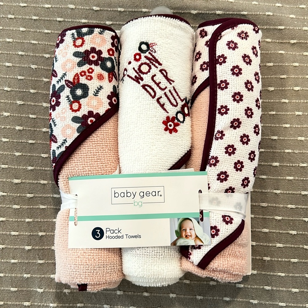 3 pack hooded towels